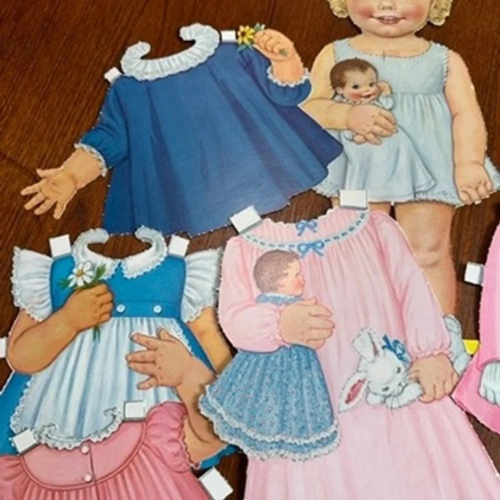 Vintage 50s Paper Doll Set Boy and Girl Mid-Century Retro Outfits Nostalgia MCM